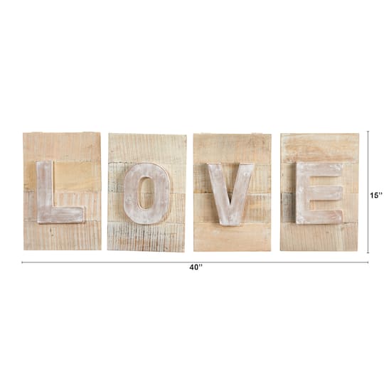 40" Rustic Farmhouse LOVE Wall Art Decor